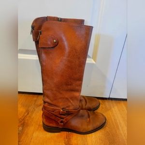 Leather riding boot